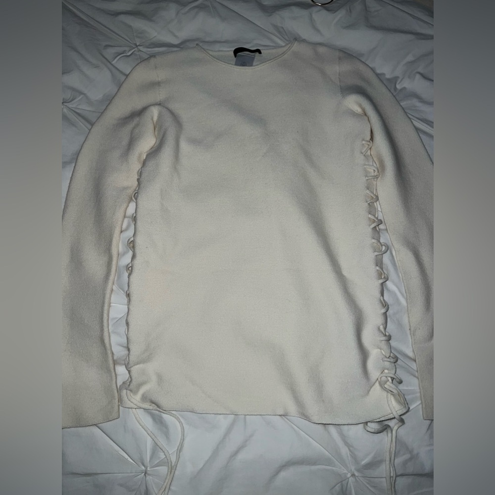 THE ROW : Edal Wool Lace Up Top